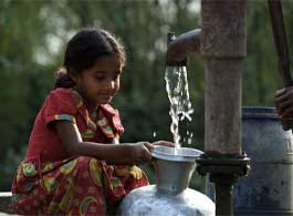 Girl drinking water