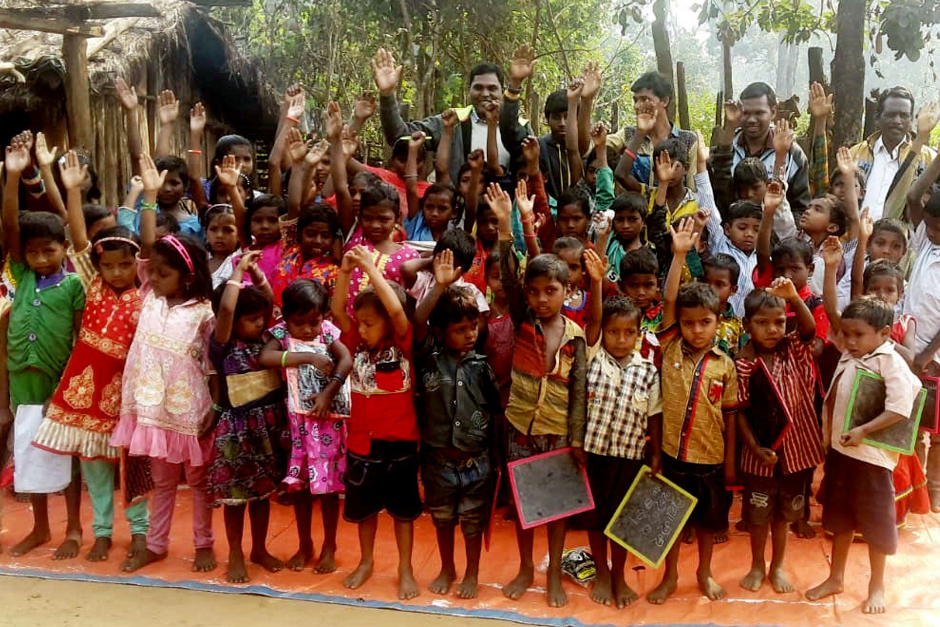 Children learning to read and write