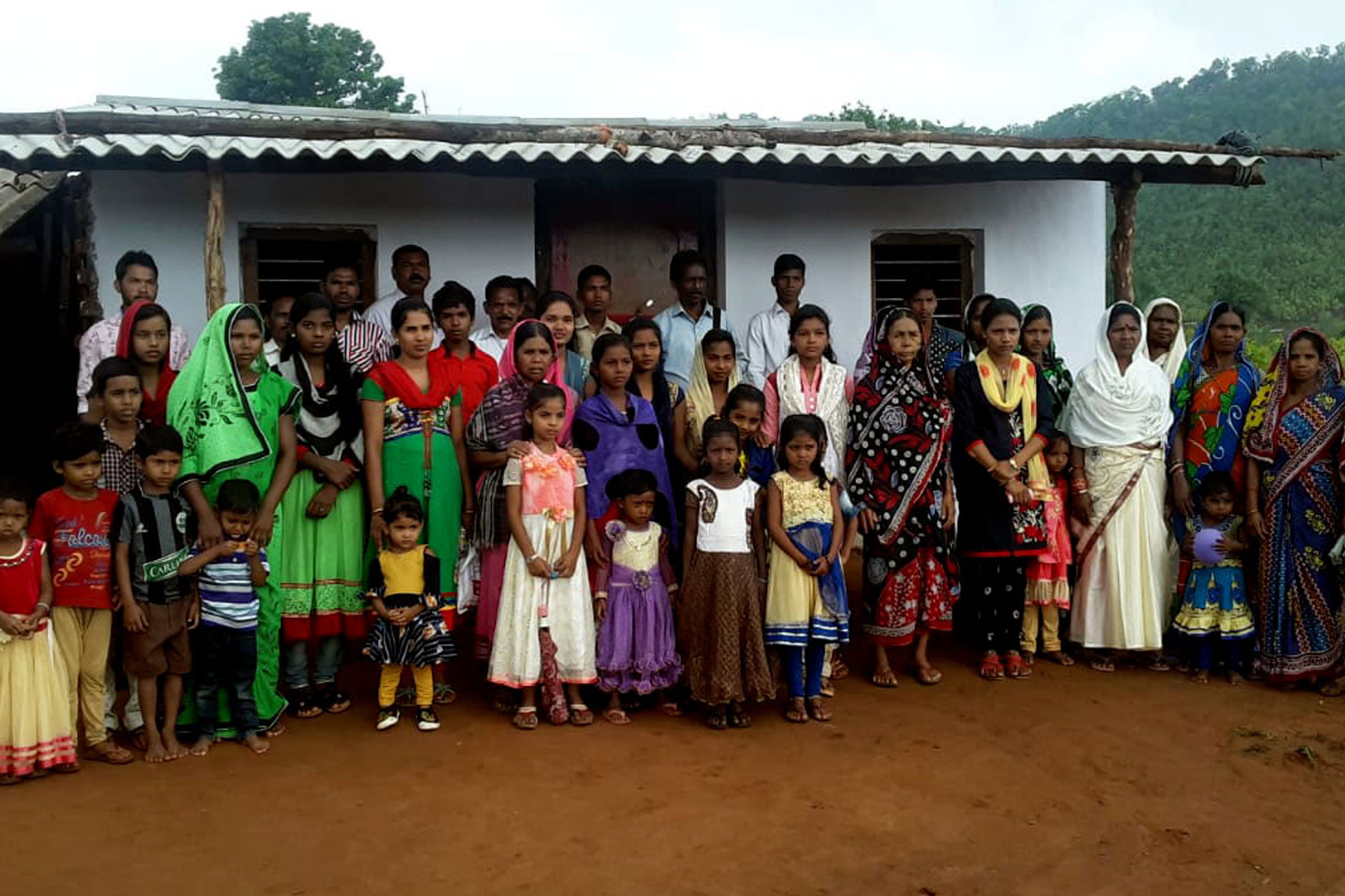 People infront of Church Building