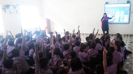 WOH at Cornerstone school giving awareness classes