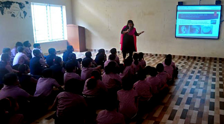 WOH at Cornerstone school giving awareness classes